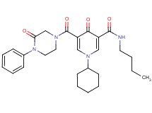 N-butyl-1-cyclohexyl-4-oxo-5-[(3-oxo-4-phenyl-1-piperazinyl)carbonyl]-1,4-dihydro-3-pyridinecarboxamide
