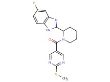 5-fluoro-2-(1-{[2-(methylthio)-5-pyrimidinyl]carbonyl}-2-piperidinyl)-1H-benzimidazole
