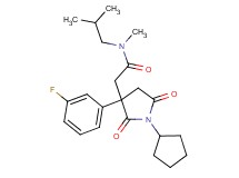 2-[1-cyclopentyl-3-(3-fluorophenyl)-2,5-dioxo-3-pyrrolidinyl]-N-isobutyl-N-methylacetamide
