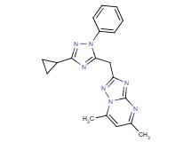 2-[(3-cyclopropyl-1-phenyl-1H-1,2,4-triazol-5-yl)methyl]-5,7-dimethyl[1,2,4]triazolo[1,5-a]pyrimidine