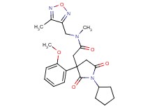 2-[1-cyclopentyl-3-(2-methoxyphenyl)-2,5-dioxo-3-pyrrolidinyl]-N-methyl-N-[(4-methyl-1,2,5-oxadiazol-3-yl)methyl]acetamide