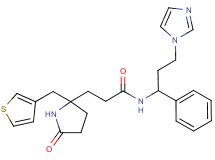 N-[3-(1H-imidazol-1-yl)-1-phenylpropyl]-3-[5-oxo-2-(3-thienylmethyl)-2-pyrrolidinyl]propanamide