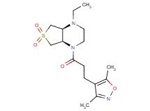 (4aS*,7aR*)-1-[3-(3,5-dimethylisoxazol-4-yl)propanoyl]-4-ethyloctahydrothieno[3,4-b]pyrazine 6,6-dioxide