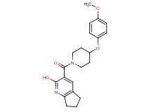 3-{[4-(4-methoxyphenoxy)-1-piperidinyl]carbonyl}-6,7-dihydro-5H-cyclopenta[b]pyridin-2-ol
