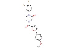 (1S*,4S*)-2-(3,4-difluorophenyl)-5-[5-(4-methoxyphenyl)-2-furoyl]-2,5-diazabicyclo[2.2.1]heptan-3-one