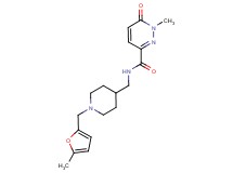 1-methyl-N-({1-[(5-methyl-2-furyl)methyl]piperidin-4-yl}methyl)-6-oxo-1,6-dihydropyridazine-3-carboxamide