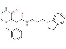 2-(1-benzyl-3-oxo-2-piperazinyl)-N-[3-(2,3-dihydro-1H-indol-1-yl)propyl]acetamide