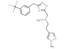 N-methyl-2-(1-methyl-1H-pyrazol-4-yl)-N-({3-[3-(trifluoromethyl)benzyl]-1,2,4-oxadiazol-5-yl}methyl)ethanamine