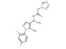 N-{1-[1-(2,4-difluorophenyl)-5-methyl-1H-pyrazol-4-yl]ethyl}-2-(1H-tetrazol-1-yl)acetamide