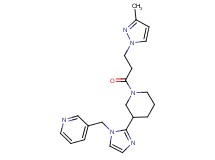 3-[(2-{1-[3-(3-methyl-1H-pyrazol-1-yl)propanoyl]piperidin-3-yl}-1H-imidazol-1-yl)methyl]pyridine