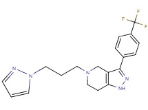 5-[3-(1H-pyrazol-1-yl)propyl]-3-[4-(trifluoromethyl)phenyl]-4,5,6,7-tetrahydro-1H-pyrazolo[4,3-c]pyridine