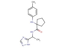 1-[(4-methylphenyl)amino]-N-[1-(1H-1,2,4-triazol-5-yl)ethyl]cyclopentanecarboxamide