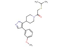 1-[(isopropylthio)acetyl]-4-[4-(3-methoxyphenyl)-1H-pyrazol-5-yl]piperidine