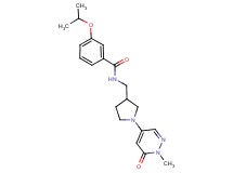 3-isopropoxy-N-{[1-(1-methyl-6-oxo-1,6-dihydropyridazin-4-yl)pyrrolidin-3-yl]methyl}benzamide