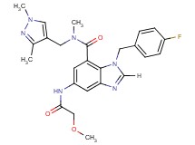 N-[(1,3-dimethyl-1H-pyrazol-4-yl)methyl]-1-(4-fluorobenzyl)-5-[(methoxyacetyl)amino]-N-methyl-1H-benzimidazole-7-carboxamide