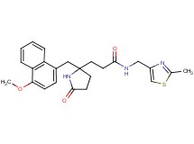 3-{2-[(4-methoxy-1-naphthyl)methyl]-5-oxo-2-pyrrolidinyl}-N-[(2-methyl-1,3-thiazol-4-yl)methyl]propanamide