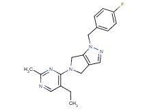 5-(5-ethyl-2-methylpyrimidin-4-yl)-1-(4-fluorobenzyl)-1,4,5,6-tetrahydropyrrolo[3,4-c]pyrazole