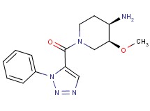 (3S*,4R*)-3-methoxy-1-[(1-phenyl-1H-1,2,3-triazol-5-yl)carbonyl]piperidin-4-amine