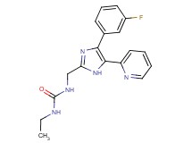 N-ethyl-N'-{[4-(3-fluorophenyl)-5-pyridin-2-yl-1H-imidazol-2-yl]methyl}urea