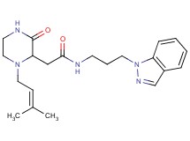 N-[3-(1H-indazol-1-yl)propyl]-2-[1-(3-methyl-2-buten-1-yl)-3-oxo-2-piperazinyl]acetamide