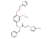 N-{3-methoxy-4-[2-(2-thienyl)ethoxy]benzyl}-3-(3-methyl-1H-pyrazol-1-yl)-N-(2-pyridinylmethyl)propanamide