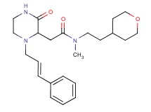 N-methyl-2-{3-oxo-1-[(2E)-3-phenyl-2-propen-1-yl]-2-piperazinyl}-N-[2-(tetrahydro-2H-pyran-4-yl)ethyl]acetamide