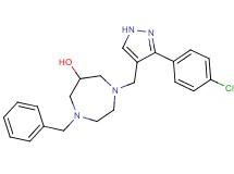 1-benzyl-4-{[3-(4-chlorophenyl)-1H-pyrazol-4-yl]methyl}-1,4-diazepan-6-ol