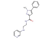 1-methyl-5-phenyl-N-[2-(pyridin-3-ylamino)ethyl]-1H-pyrazole-3-carboxamide