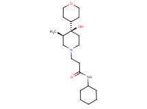 N-cyclohexyl-3-[(3R*,4R*)-4-hydroxy-3-methyl-4-(tetrahydro-2H-pyran-4-yl)-1-piperidinyl]propanamide