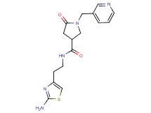 N-[2-(2-amino-1,3-thiazol-4-yl)ethyl]-5-oxo-1-(3-pyridinylmethyl)-3-pyrrolidinecarboxamide