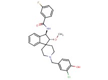 N-[(2R*,3R*)-1'-(3-chloro-4-hydroxybenzyl)-2-methoxy-2,3-dihydrospiro[indene-1,4'-piperidin]-3-yl]-3-fluorobenzamide