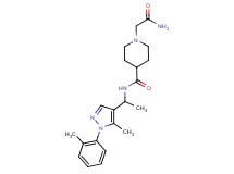 1-(2-amino-2-oxoethyl)-N-{1-[5-methyl-1-(2-methylphenyl)-1H-pyrazol-4-yl]ethyl}piperidine-4-carboxamide