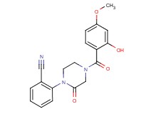 2-[4-(2-hydroxy-4-methoxybenzoyl)-2-oxo-1-piperazinyl]benzonitrile