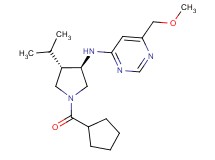 N-[(3R*,4S*)-1-(cyclopentylcarbonyl)-4-isopropyl-3-pyrrolidinyl]-6-(methoxymethyl)-4-pyrimidinamine