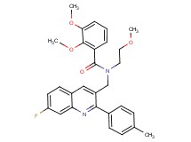 N-{[7-fluoro-2-(4-methylphenyl)-3-quinolinyl]methyl}-2,3-dimethoxy-N-(2-methoxyethyl)benzamide