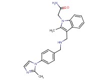 2-[2-methyl-3-({[4-(2-methyl-1H-imidazol-1-yl)benzyl]amino}methyl)-1H-indol-1-yl]acetamide