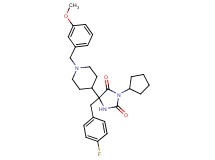 3-cyclopentyl-5-(4-fluorobenzyl)-5-[1-(3-methoxybenzyl)-4-piperidinyl]-2,4-imidazolidinedione