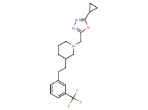 1-[(5-cyclopropyl-1,3,4-oxadiazol-2-yl)methyl]-3-{2-[3-(trifluoromethyl)phenyl]ethyl}piperidine