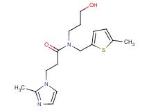 N-(3-hydroxypropyl)-3-(2-methyl-1H-imidazol-1-yl)-N-[(5-methyl-2-thienyl)methyl]propanamide