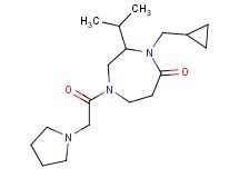 4-(cyclopropylmethyl)-3-isopropyl-1-(pyrrolidin-1-ylacetyl)-1,4-diazepan-5-one
