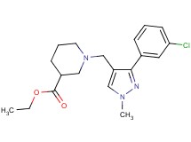 ethyl 1-{[3-(3-chlorophenyl)-1-methyl-1H-pyrazol-4-yl]methyl}-3-piperidinecarboxylate