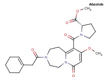 methyl 1-{[3-(1-cyclohexen-1-ylacetyl)-9-methoxy-7-oxo-1,2,3,4,5,7-hexahydropyrido[1,2-d][1,4]diazepin-10-yl]carbonyl}-L-prolinate