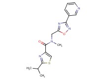 2-isopropyl-N-methyl-N-{[3-(3-pyridinyl)-1,2,4-oxadiazol-5-yl]methyl}-1,3-thiazole-4-carboxamide