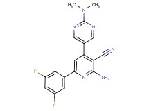 2-amino-6-(3,5-difluorophenyl)-4-[2-(dimethylamino)pyrimidin-5-yl]nicotinonitrile