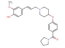 2-methoxy-4-((1E)-3-{4-[4-(1-pyrrolidinylcarbonyl)phenoxy]-1-piperidinyl}-1-propen-1-yl)phenol