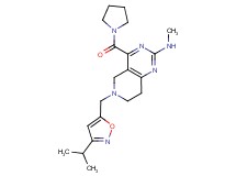 6-[(3-isopropylisoxazol-5-yl)methyl]-N-methyl-4-(pyrrolidin-1-ylcarbonyl)-5,6,7,8-tetrahydropyrido[4,3-d]pyrimidin-2-amine