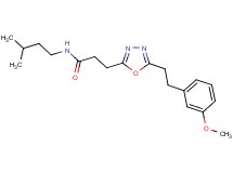 3-{5-[2-(3-methoxyphenyl)ethyl]-1,3,4-oxadiazol-2-yl}-N-(3-methylbutyl)propanamide