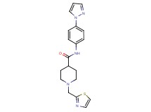 N-[4-(1H-pyrazol-1-yl)phenyl]-1-(1,3-thiazol-2-ylmethyl)-4-piperidinecarboxamide