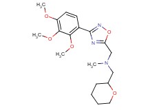 N-methyl-1-(tetrahydro-2H-pyran-2-yl)-N-{[3-(2,3,4-trimethoxyphenyl)-1,2,4-oxadiazol-5-yl]methyl}methanamine