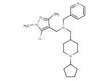 1-(5-chloro-1,3-dimethyl-1H-pyrazol-4-yl)-N-[(1-cyclopentyl-4-piperidinyl)methyl]-N-(3-pyridinylmethyl)methanamine